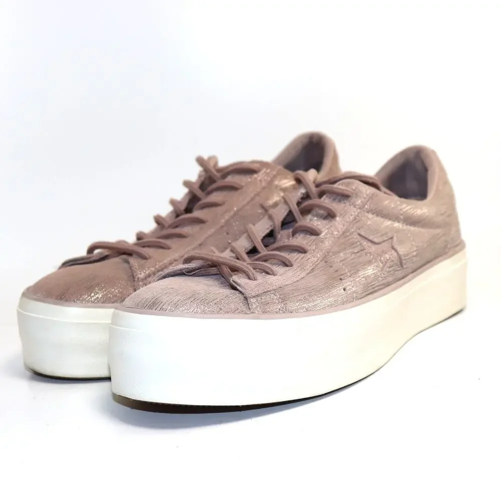 Converse One Star Platform Pink Shimmer Ox‎ Sneakers Women’s 10.5